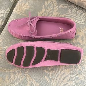 New In Box J. Crew Suede Pink Moccasins
